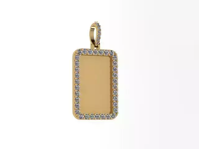 Diamond Border Frame Charm