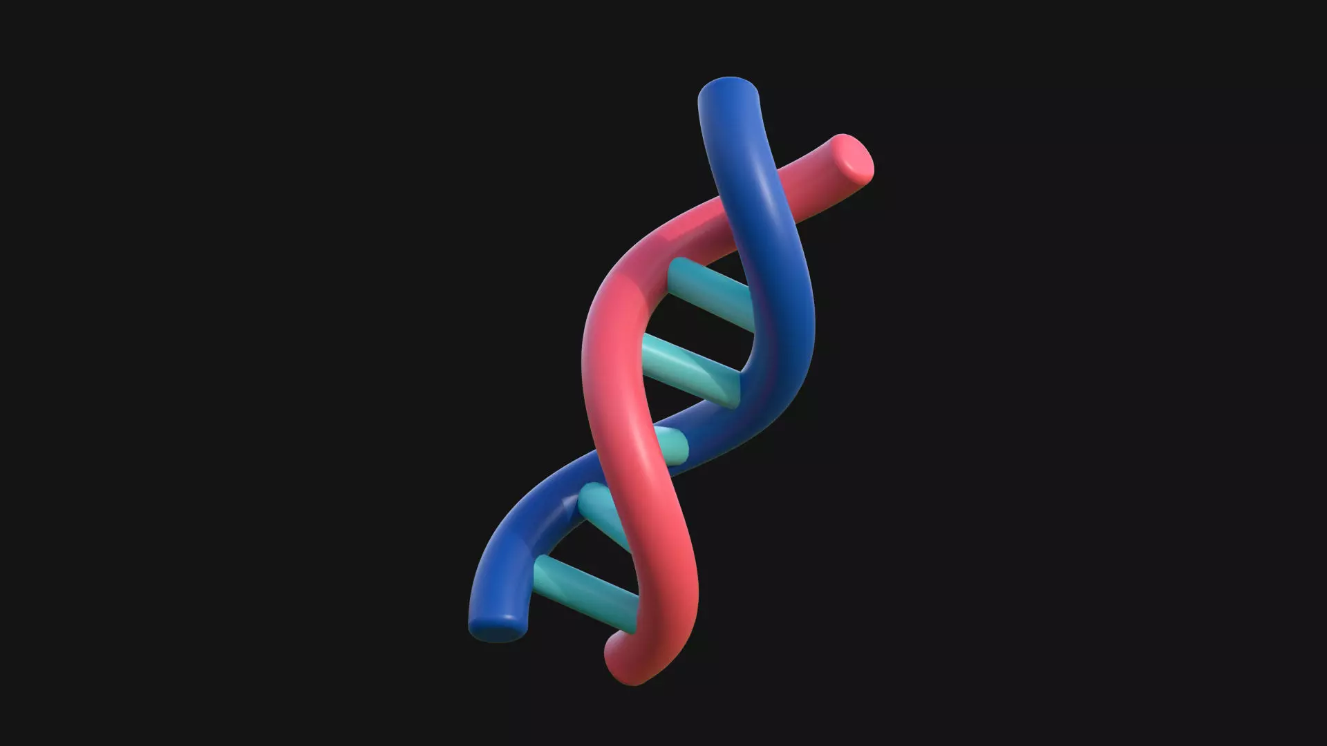 DNA Low-poly 3D Model strand Low-poly 3D model