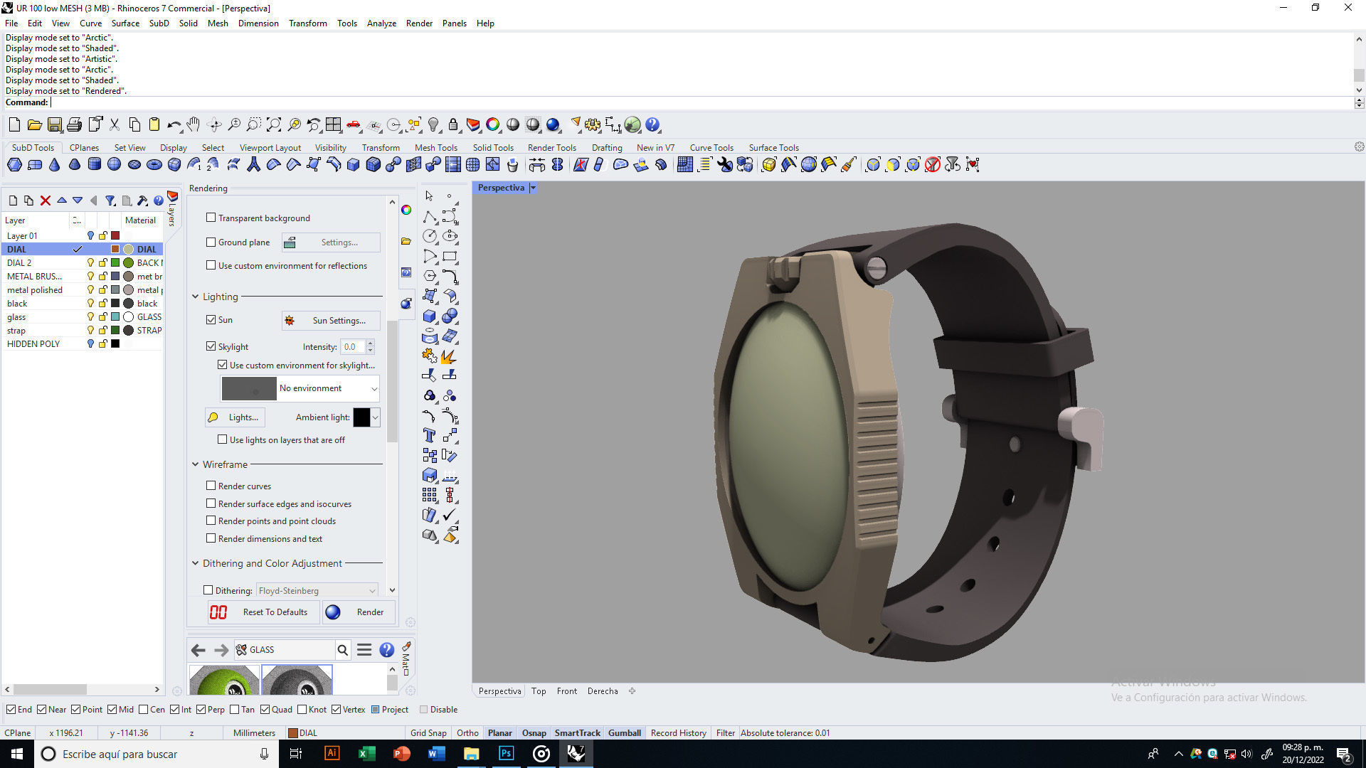 Complex Rotary Watch 3D model_20