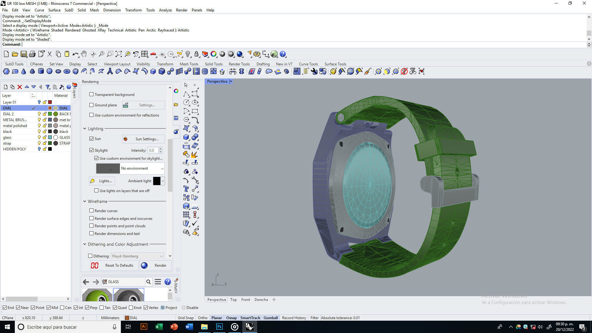 Complex Rotary Watch 3D model_10
