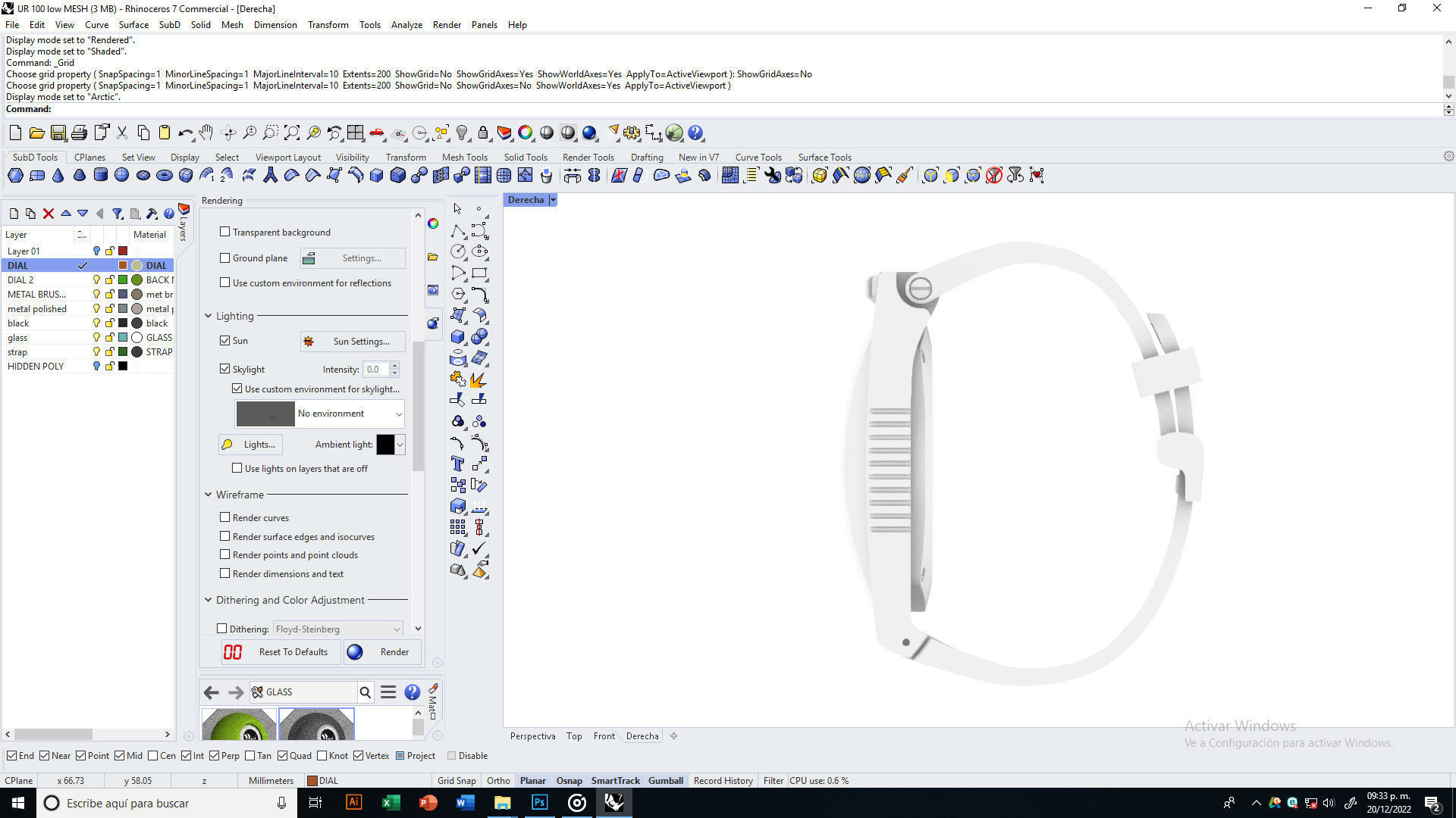 Complex Rotary Watch 3D model_15