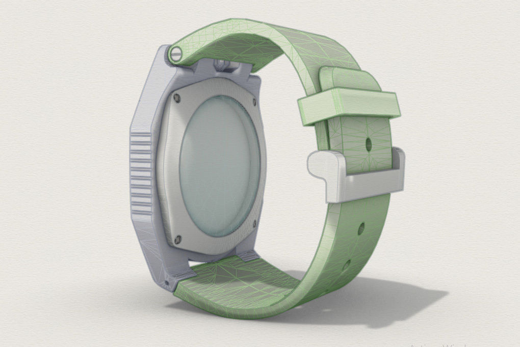 Complex Rotary Watch 3D model_8