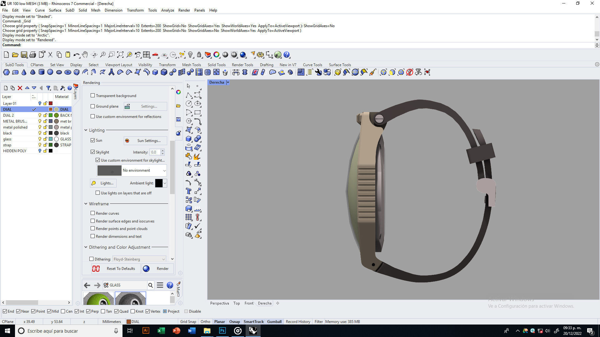 Complex Rotary Watch 3D model_16