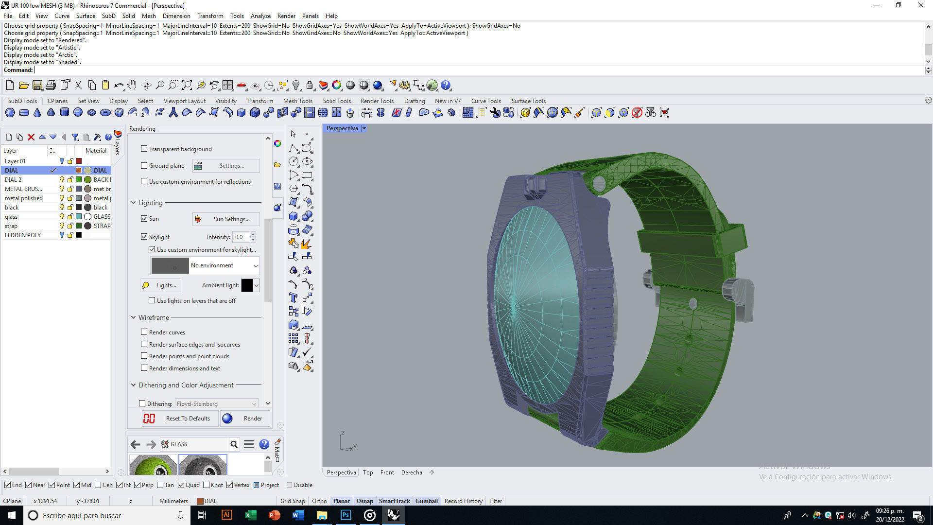 Complex Rotary Watch 3D model_18