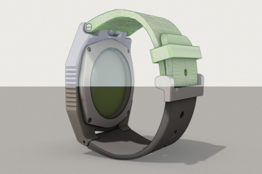 Complex Rotary Watch 3D model_7