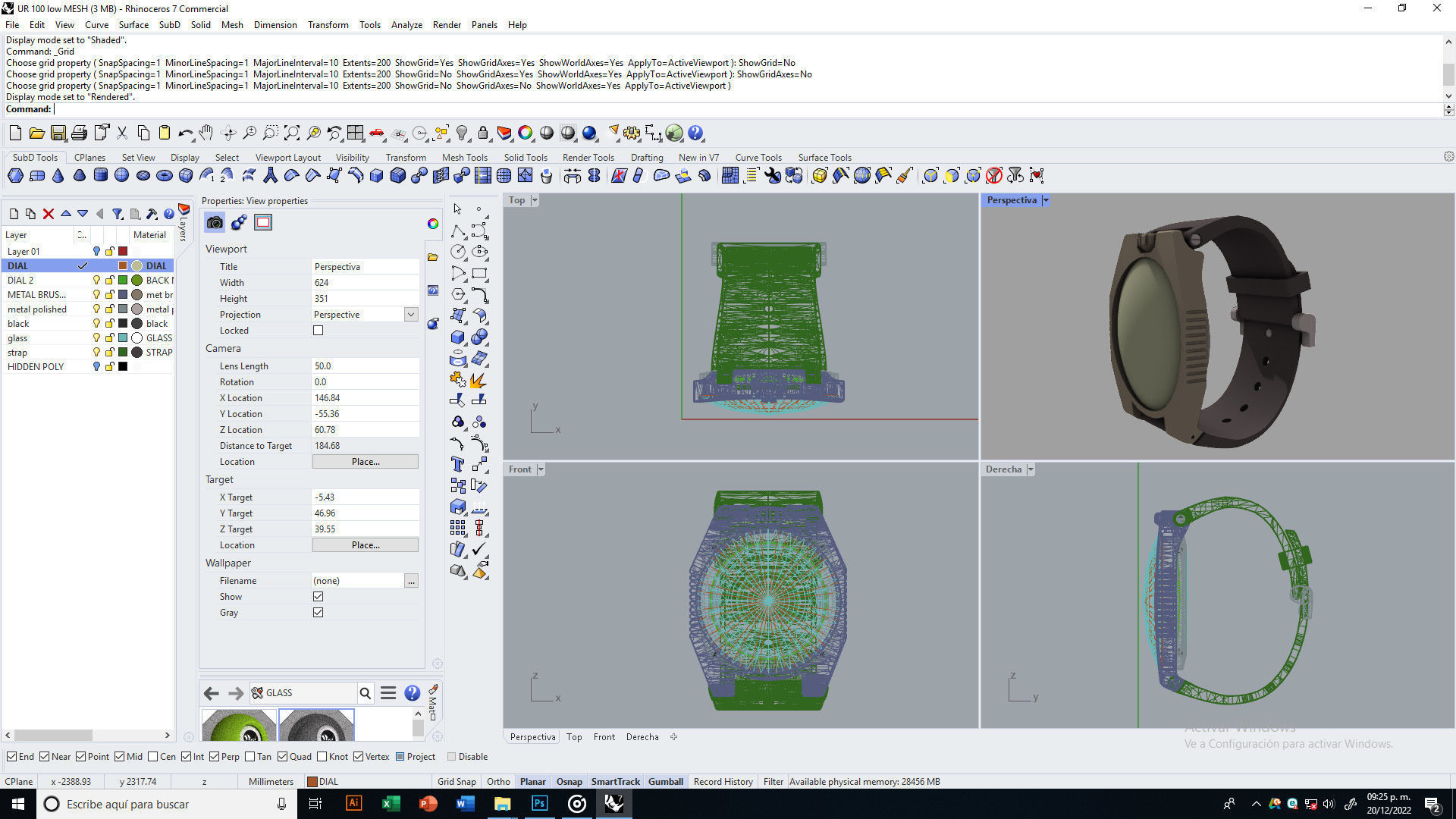 Complex Rotary Watch 3D model_4