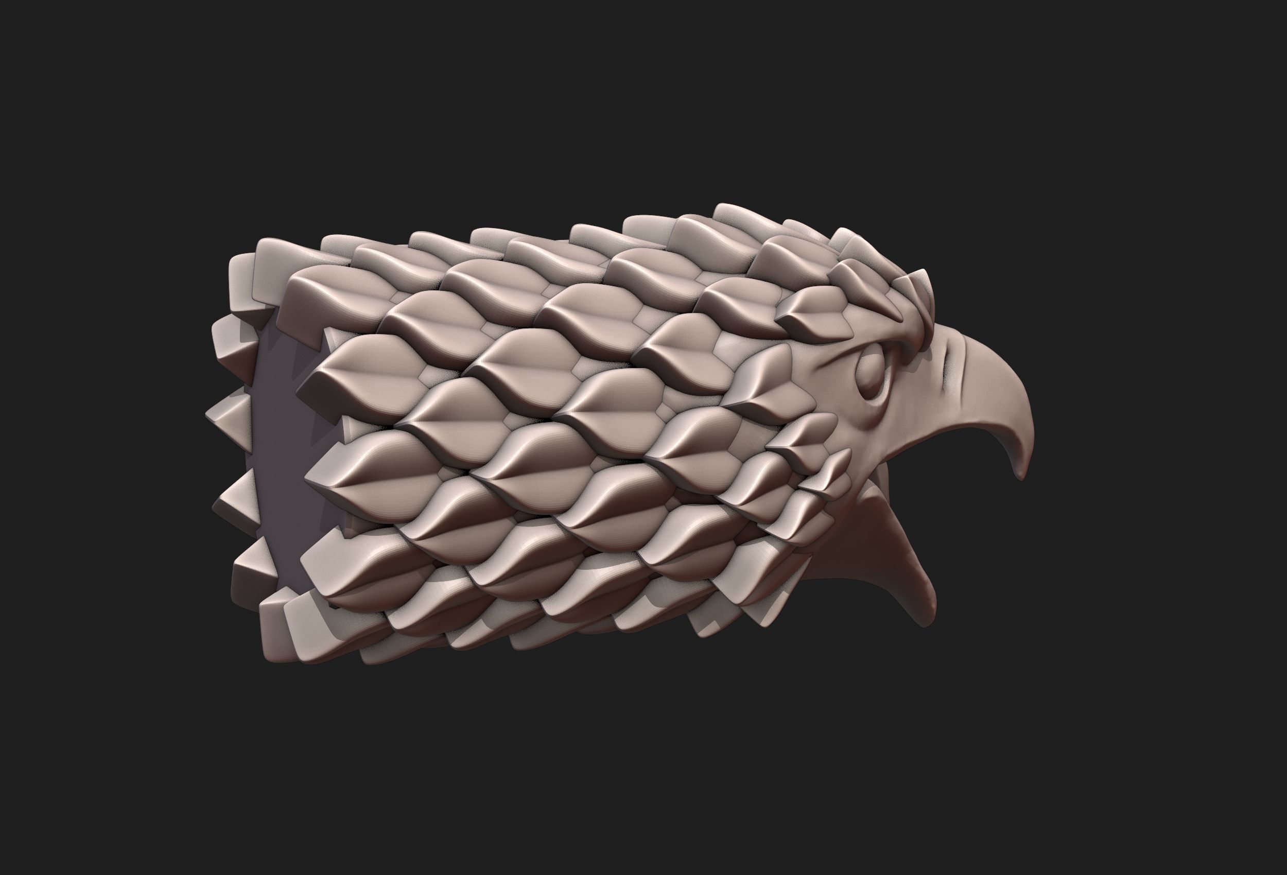 Falcon Head Stylized 3D print model_6