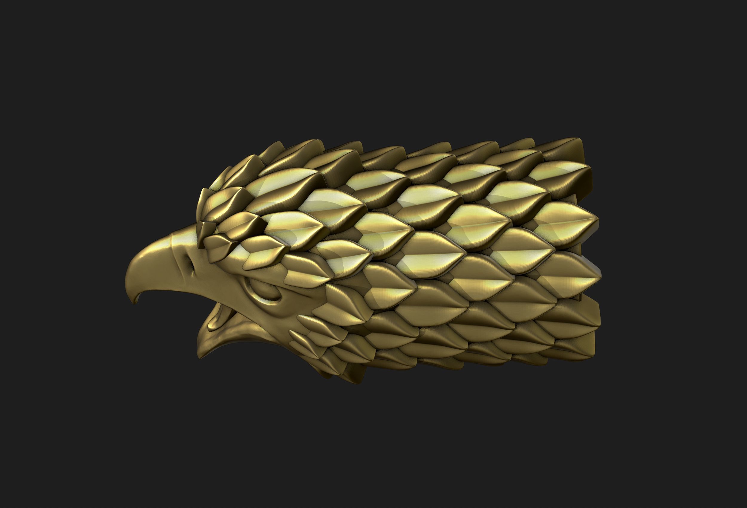 Falcon Head Stylized 3D print model_1