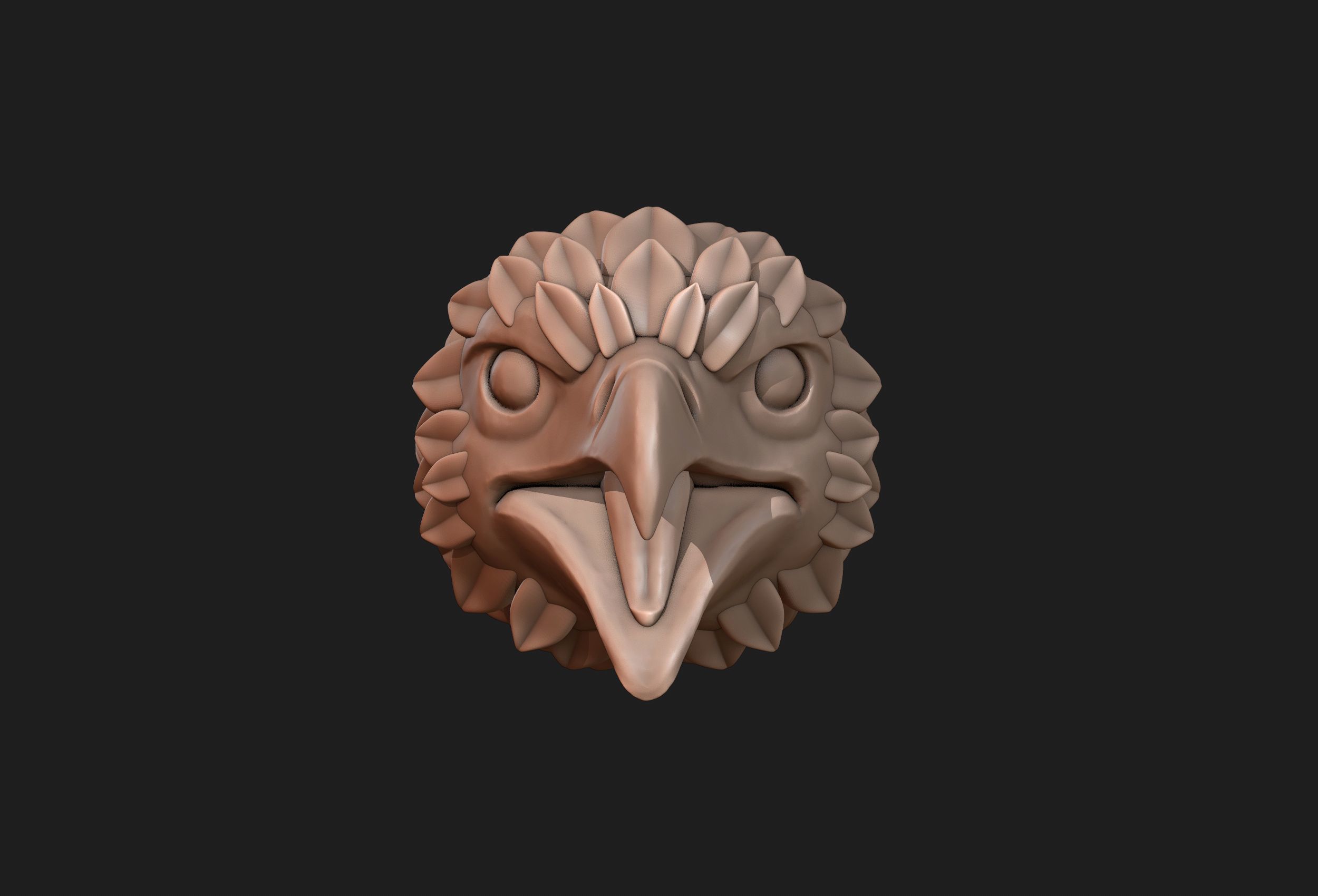 Falcon Head Stylized 3D print model_11