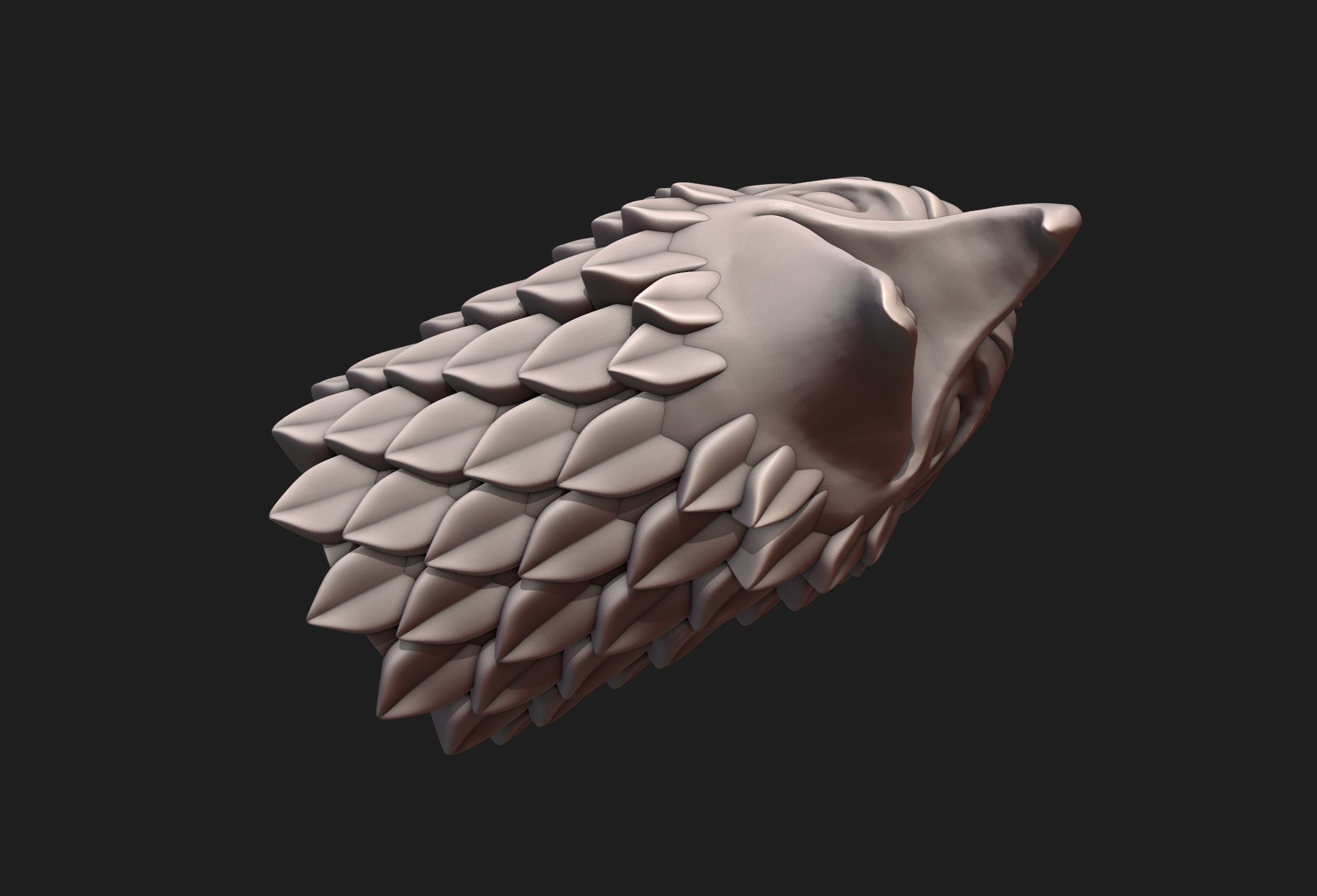 Falcon Head Stylized 3D print model_10