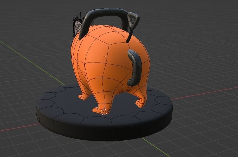 Pochita - Chainsaw Man Low-poly 3D model_5