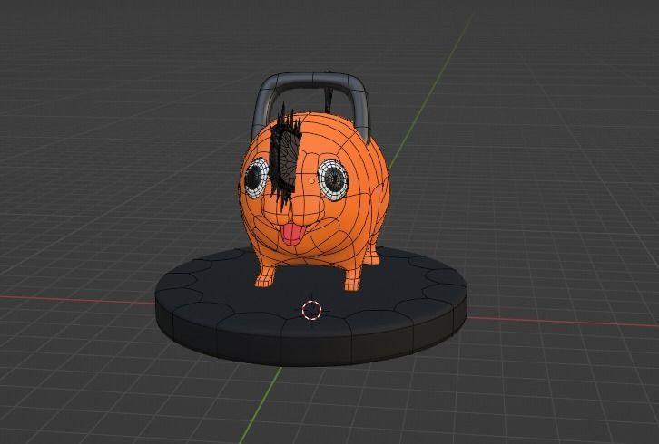 Pochita - Chainsaw Man Low-poly 3D model_4