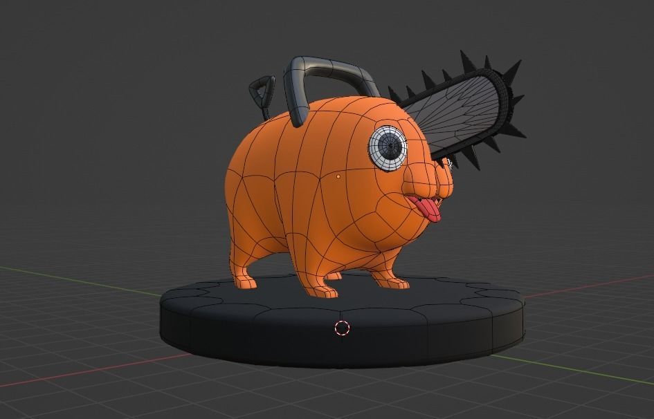 Pochita - Chainsaw Man Low-poly 3D model_6