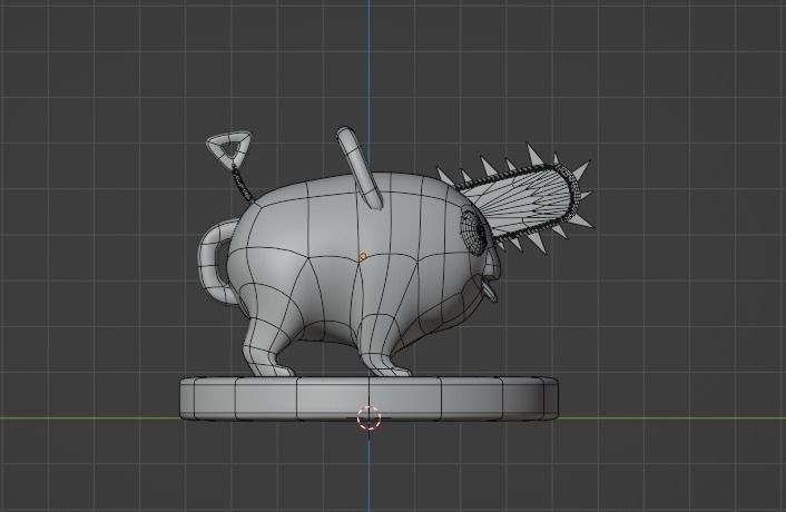 Pochita - Chainsaw Man Low-poly 3D model_11