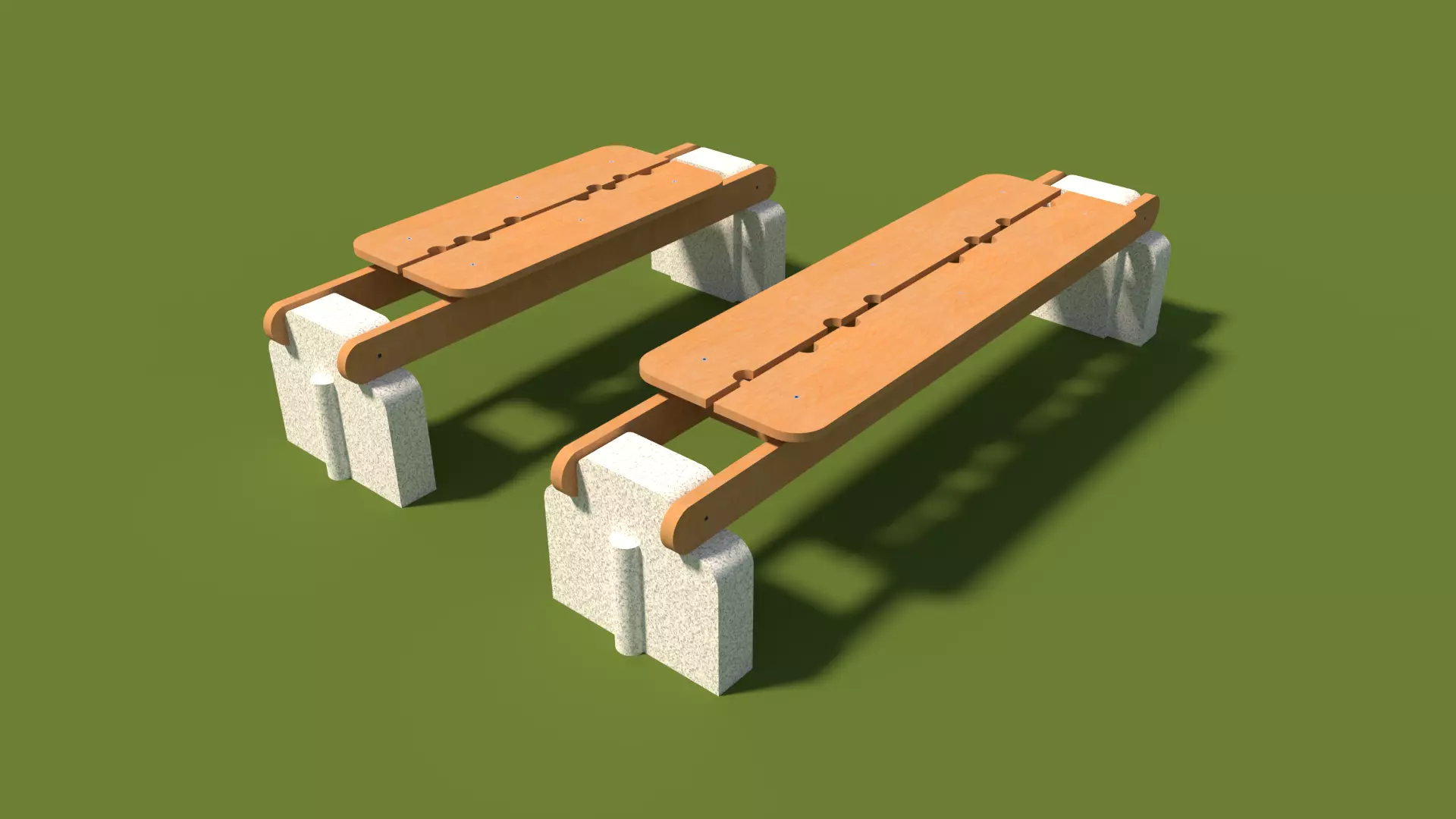 Modern Wooden Bench Free 3D model