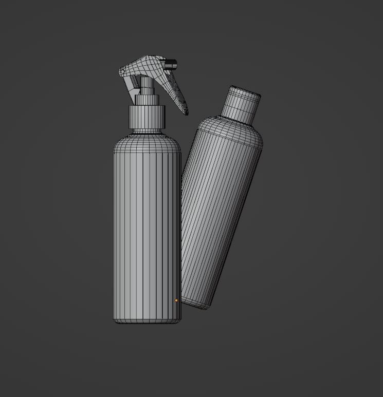 Trigger Spray Bottle 250ml 3D Model Realistic 3D model_3