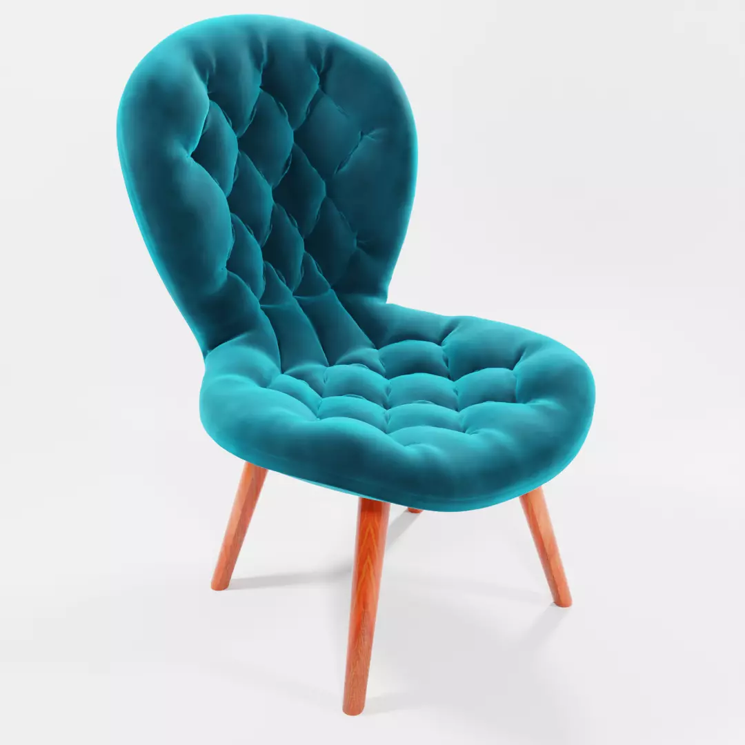 Velvet Chair Free 3D model