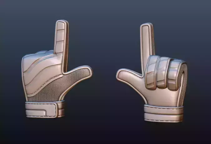 Goalkeeper Glove Stylized 3D print model