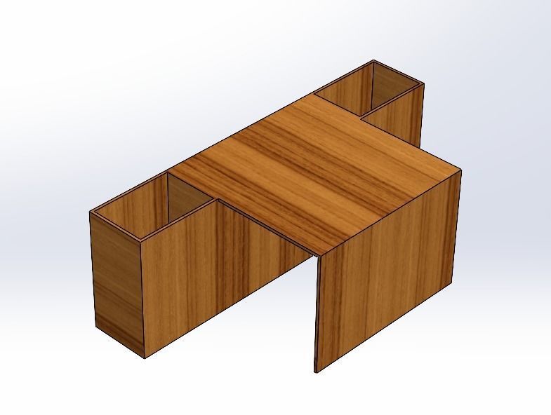 sofa arm tray 3D model_1