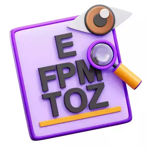 Eye Chart 3D Icon