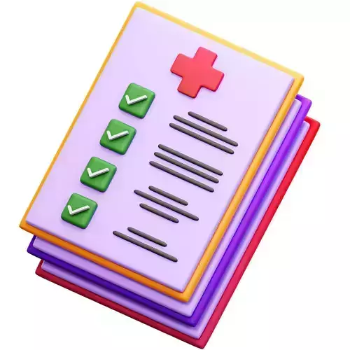 Medical Report 3D Icon