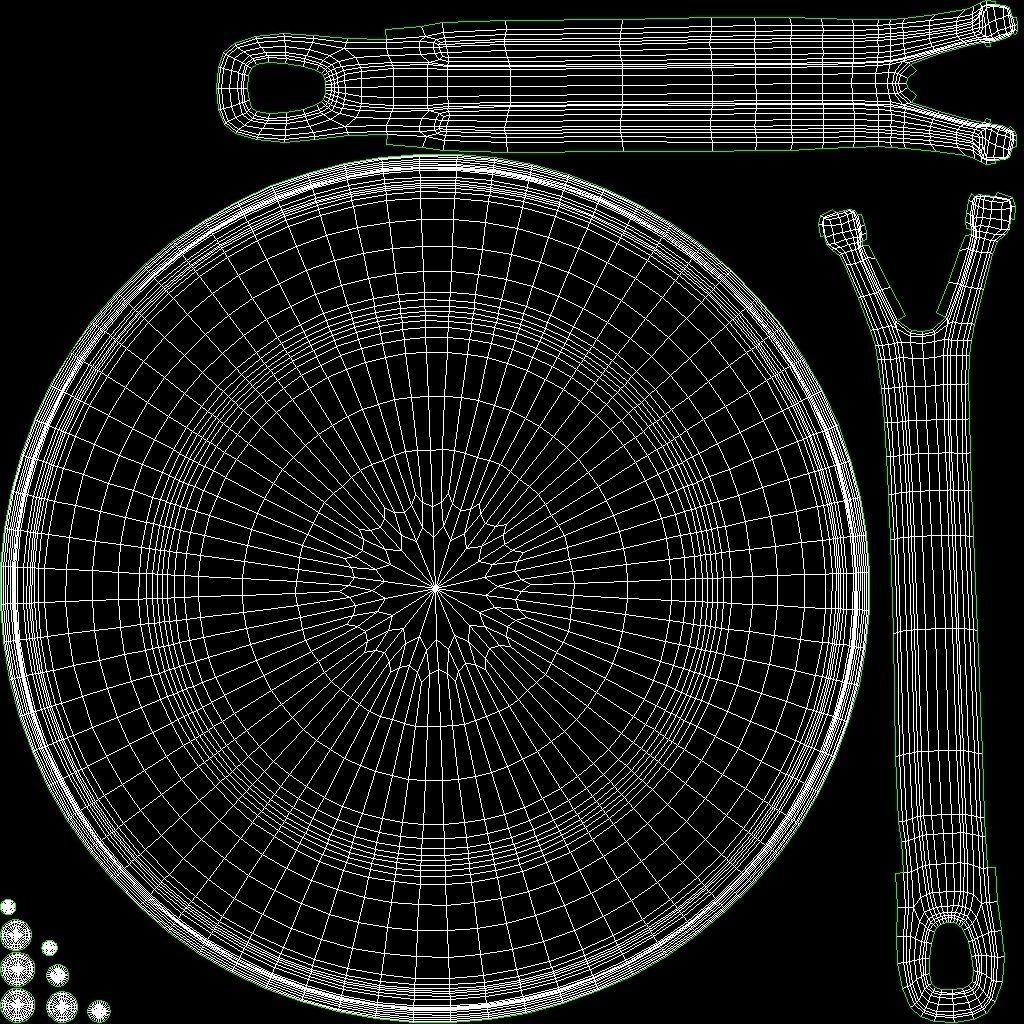 Stainless Steel Cookware Skillet 2 Low-poly 3D model_12