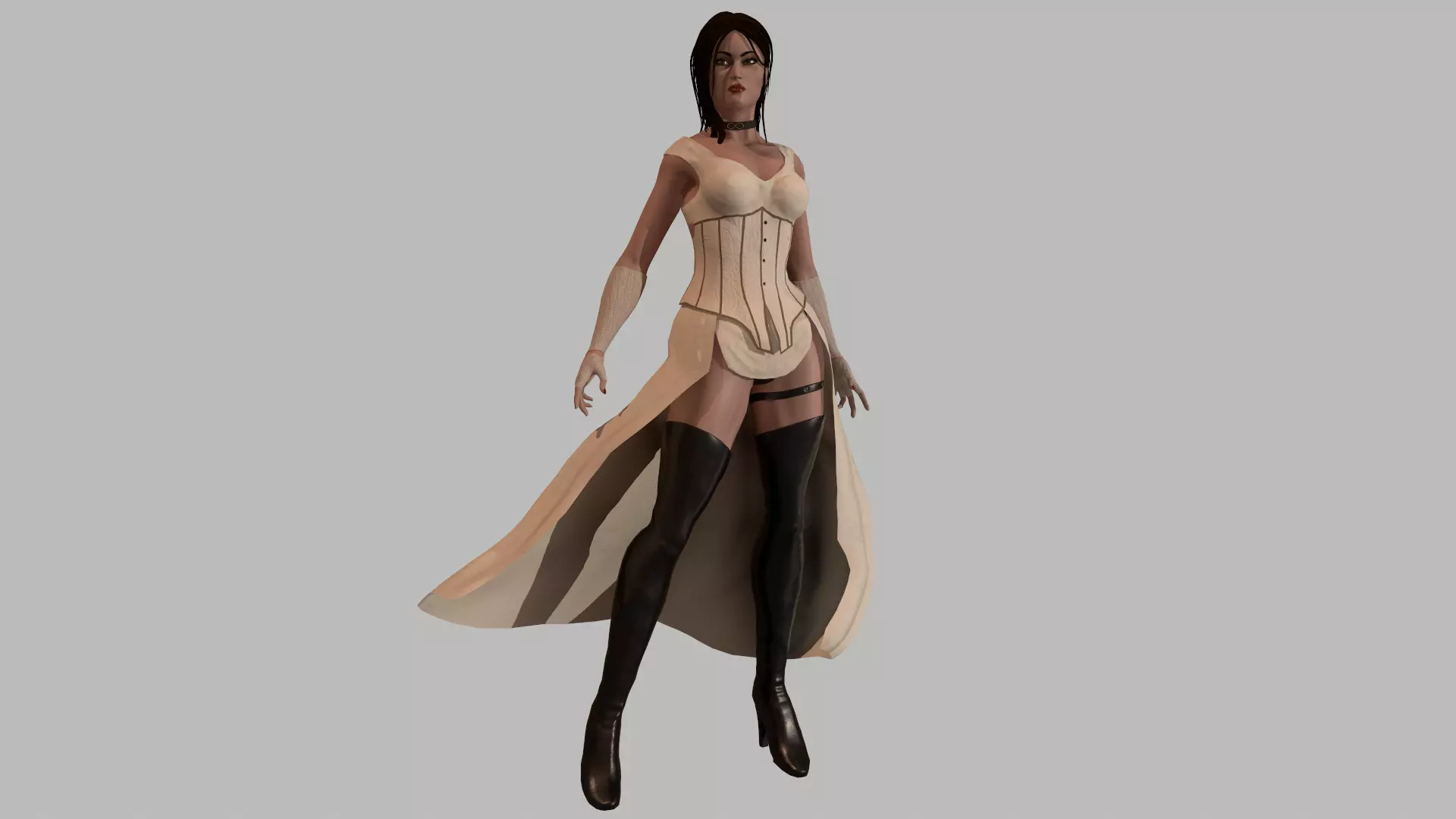 Fantasy Girl Low-poly 3D model