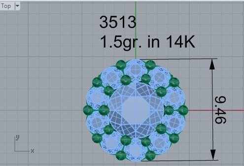 Sunshine pendant 3512 3D print model 3D print model_4