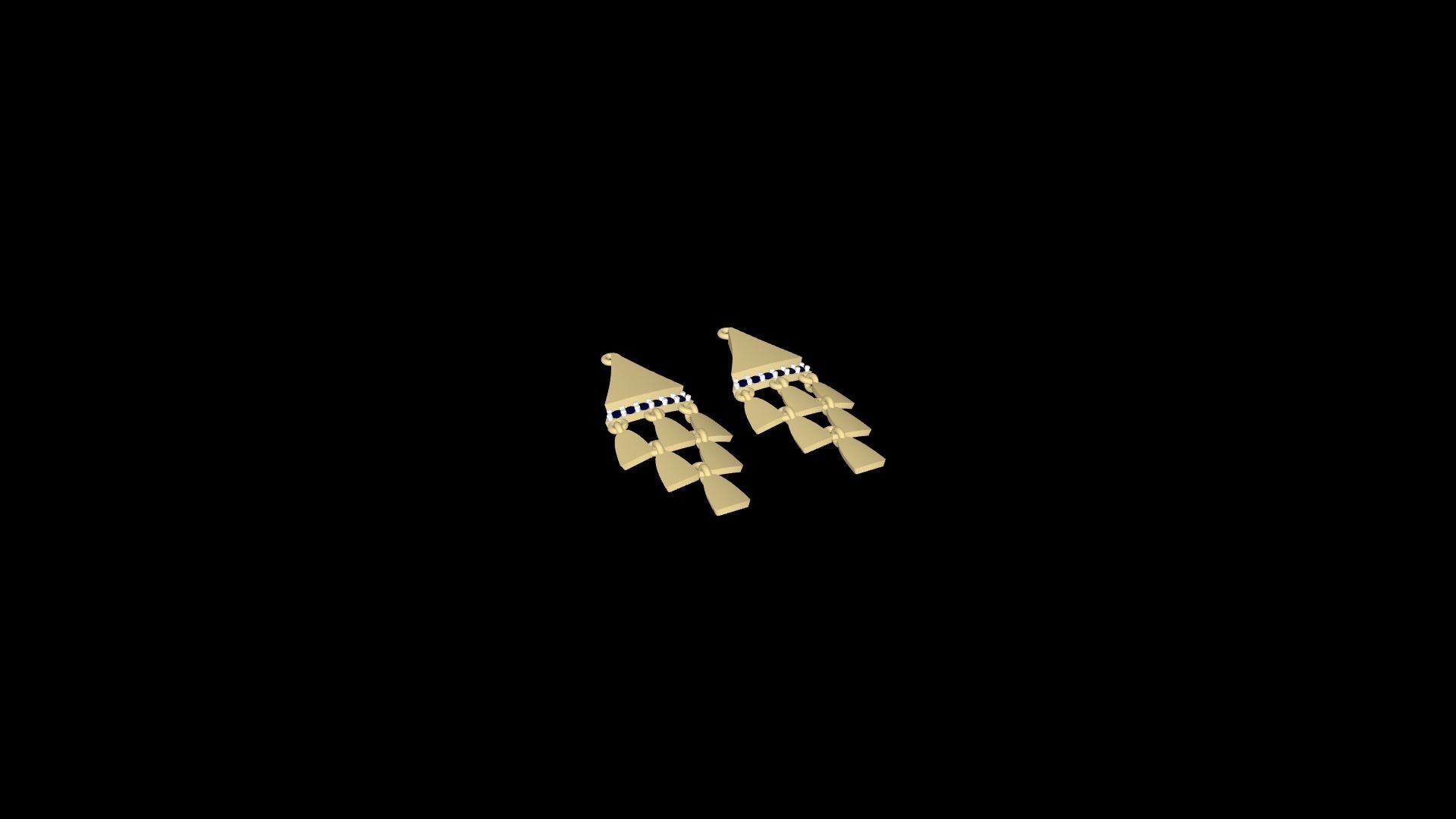 Delicate Fine Diamond Hoop Earrings 3d Model Print STL 3D 3D print model_9