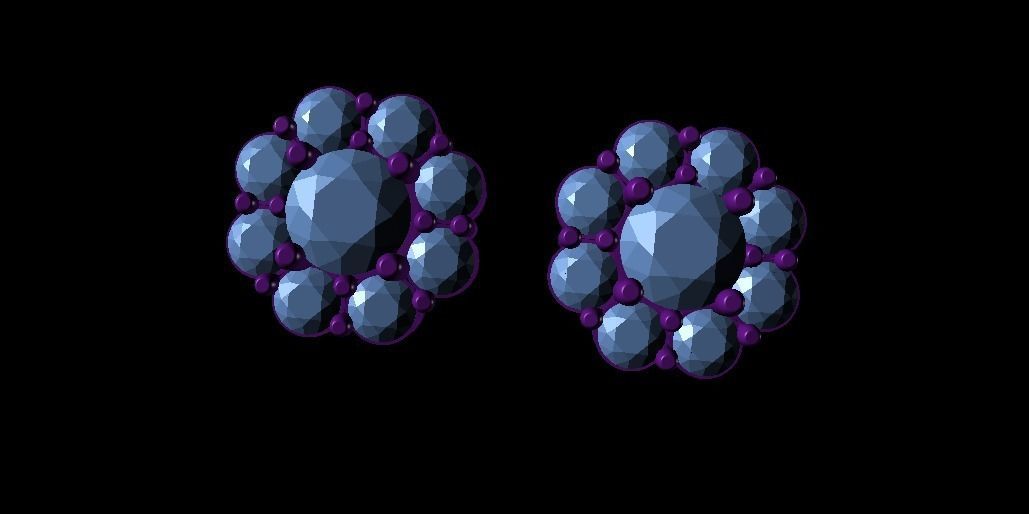 Delicate Fine Diamond Hoop Earrings 3d Model Print STL 3D 3D print model_4