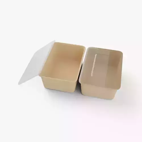 Rectangle Meal Prep Container 2 Low-poly 3D model