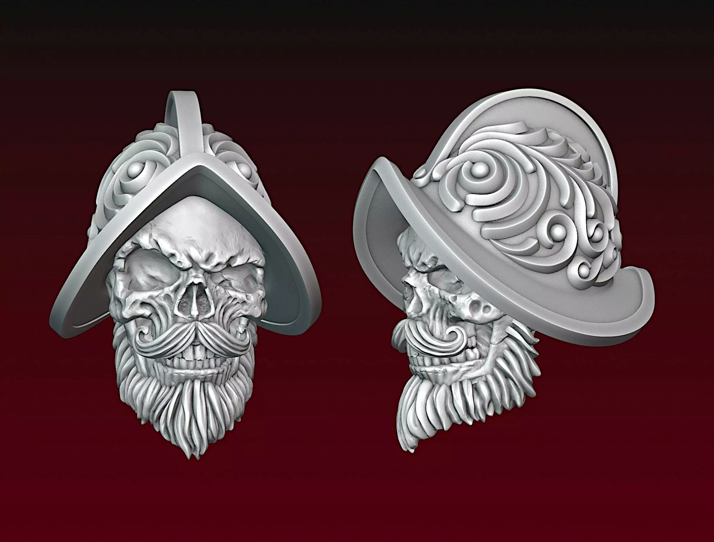 Conquistador skull 3D print model