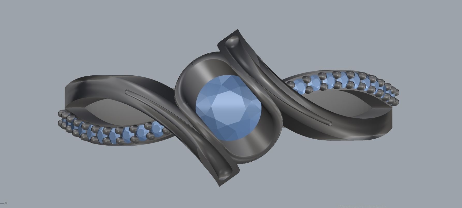  wedding ring 3D print model_3