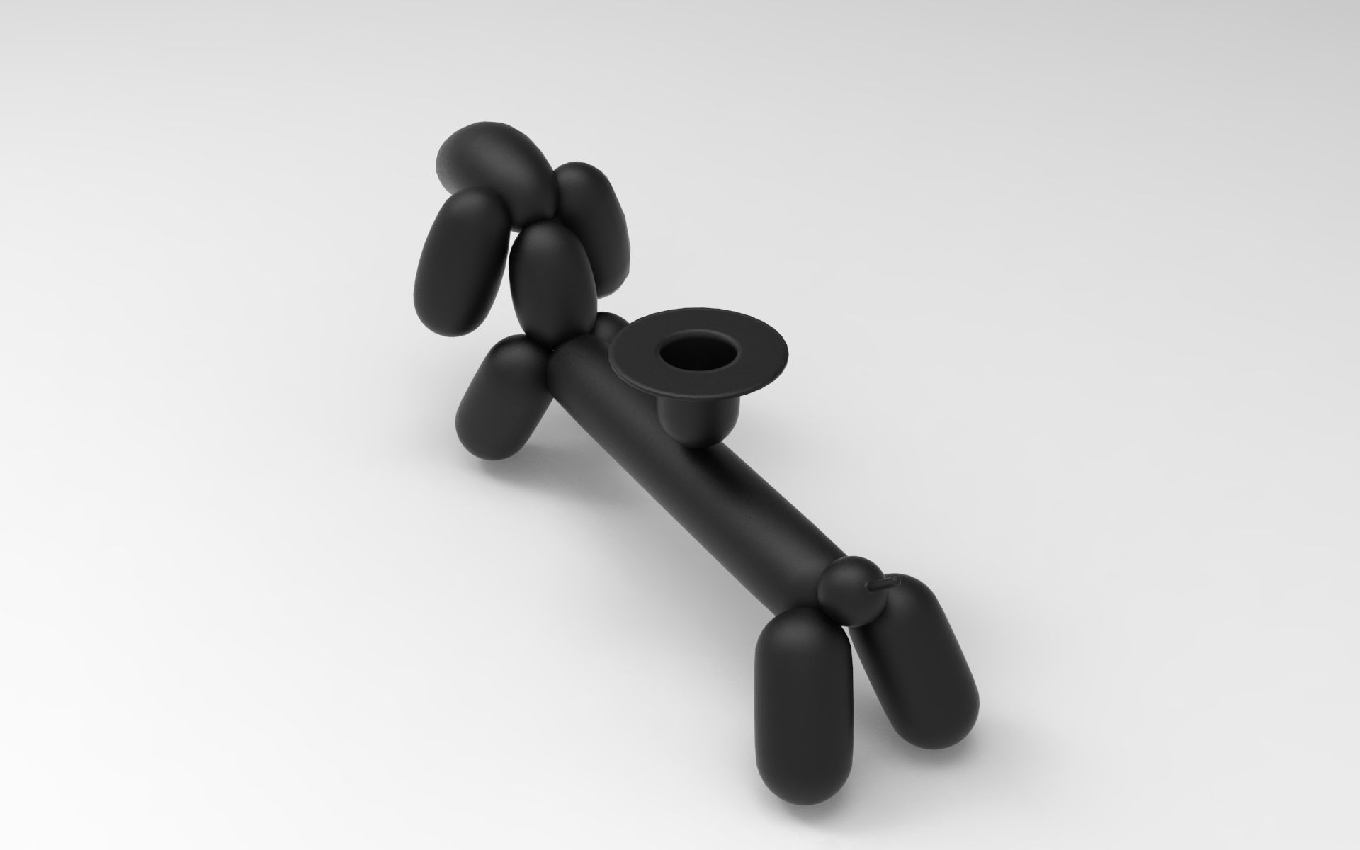 Can Dog Low-poly 3D model_1