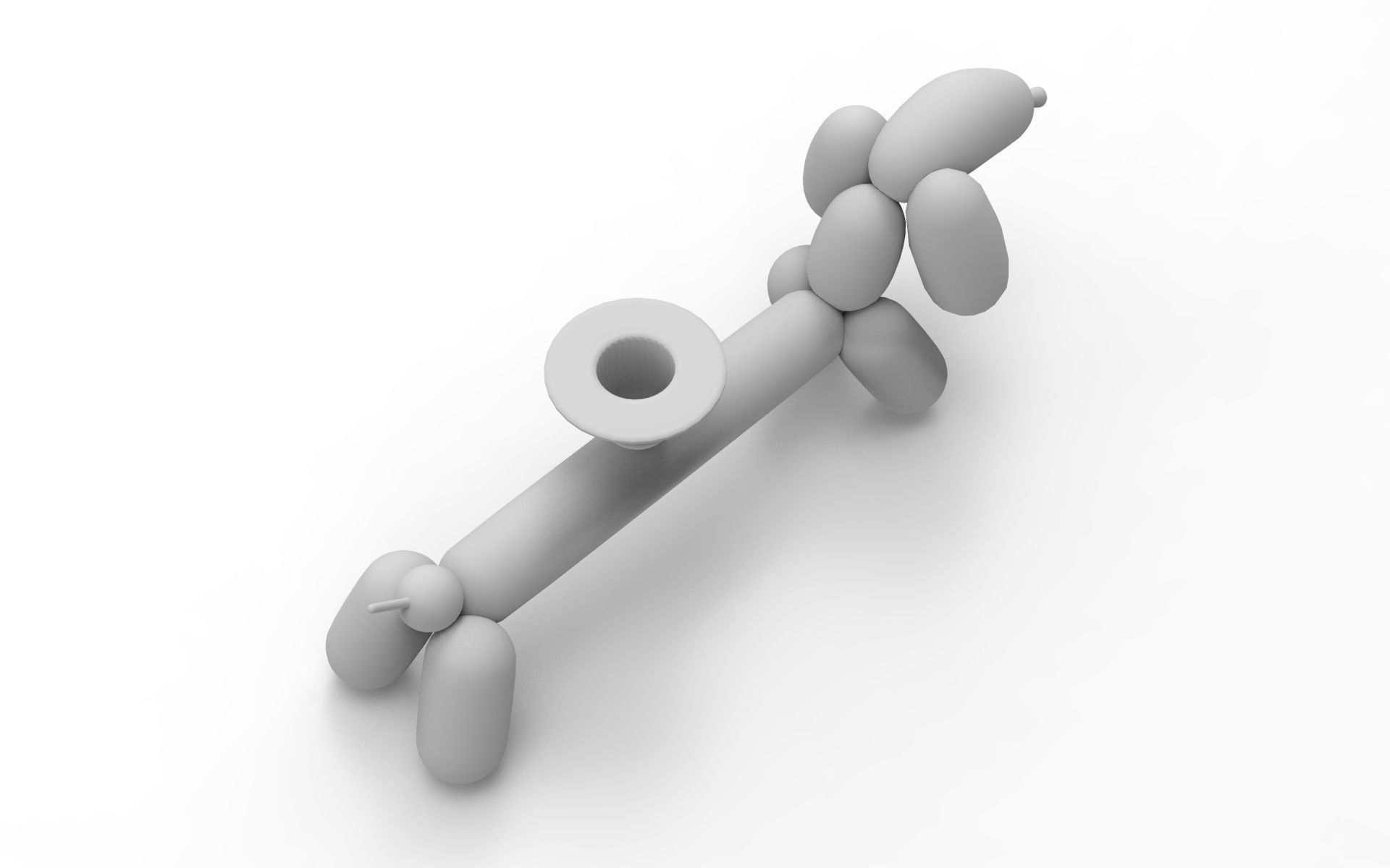 Can Dog Low-poly 3D model_7