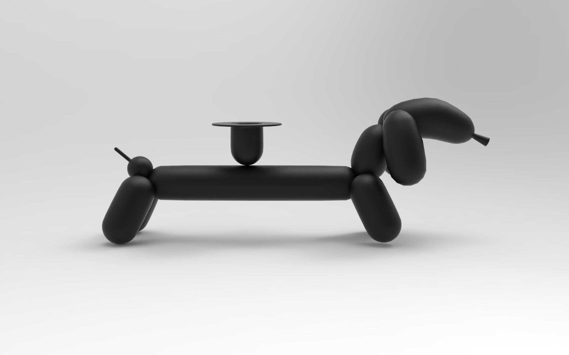 Can Dog Low-poly 3D model_3