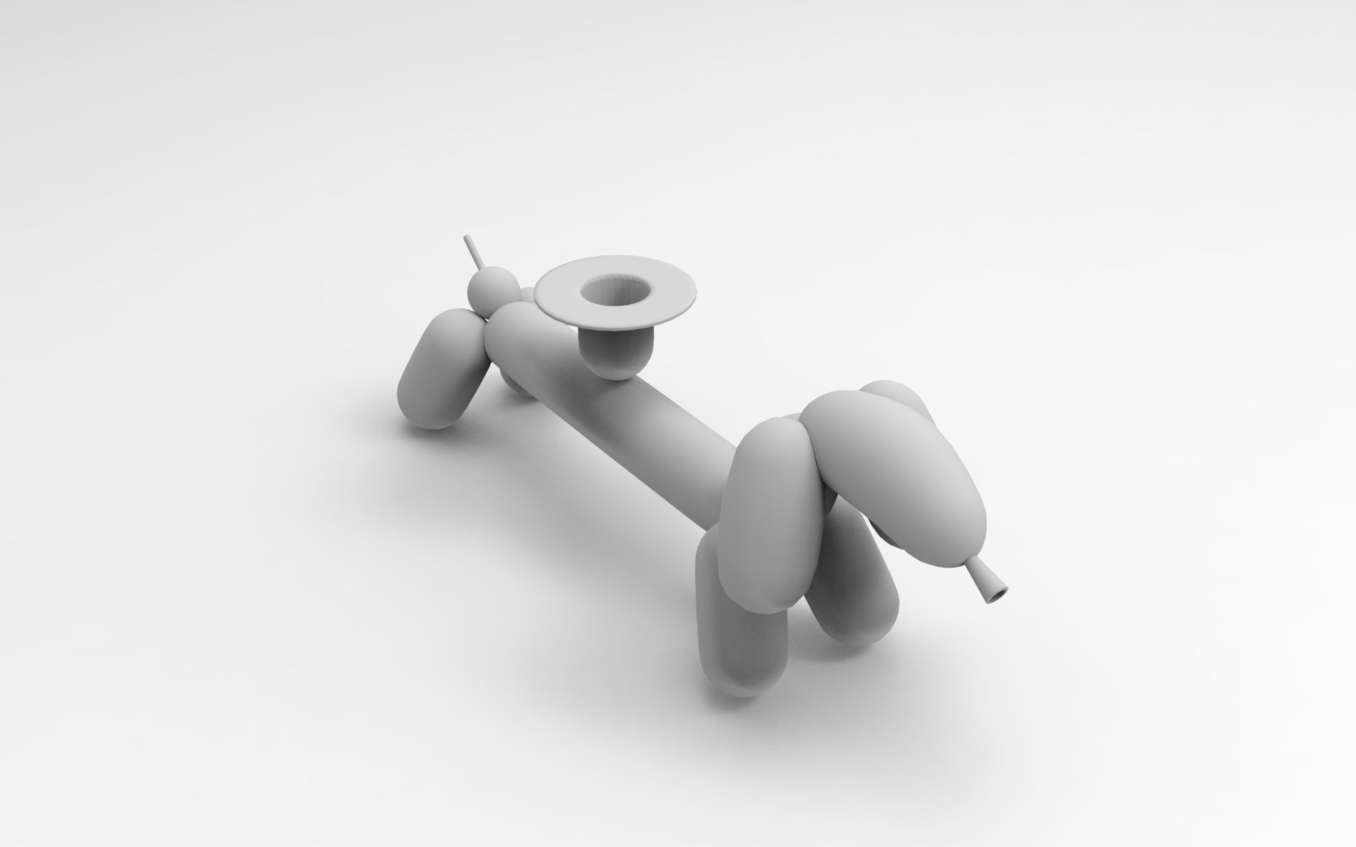 Can Dog Low-poly 3D model_8