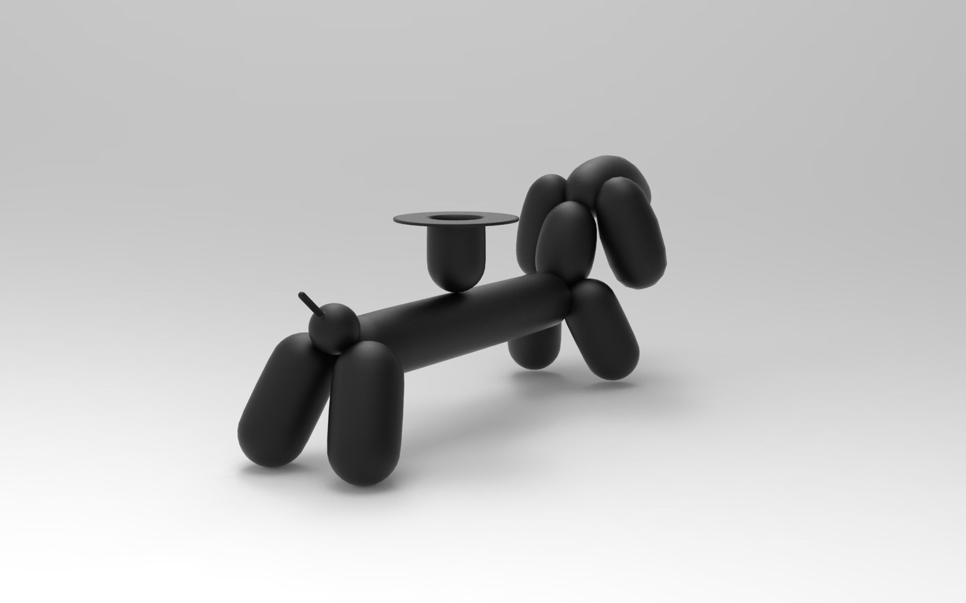 Can Dog Low-poly 3D model_2