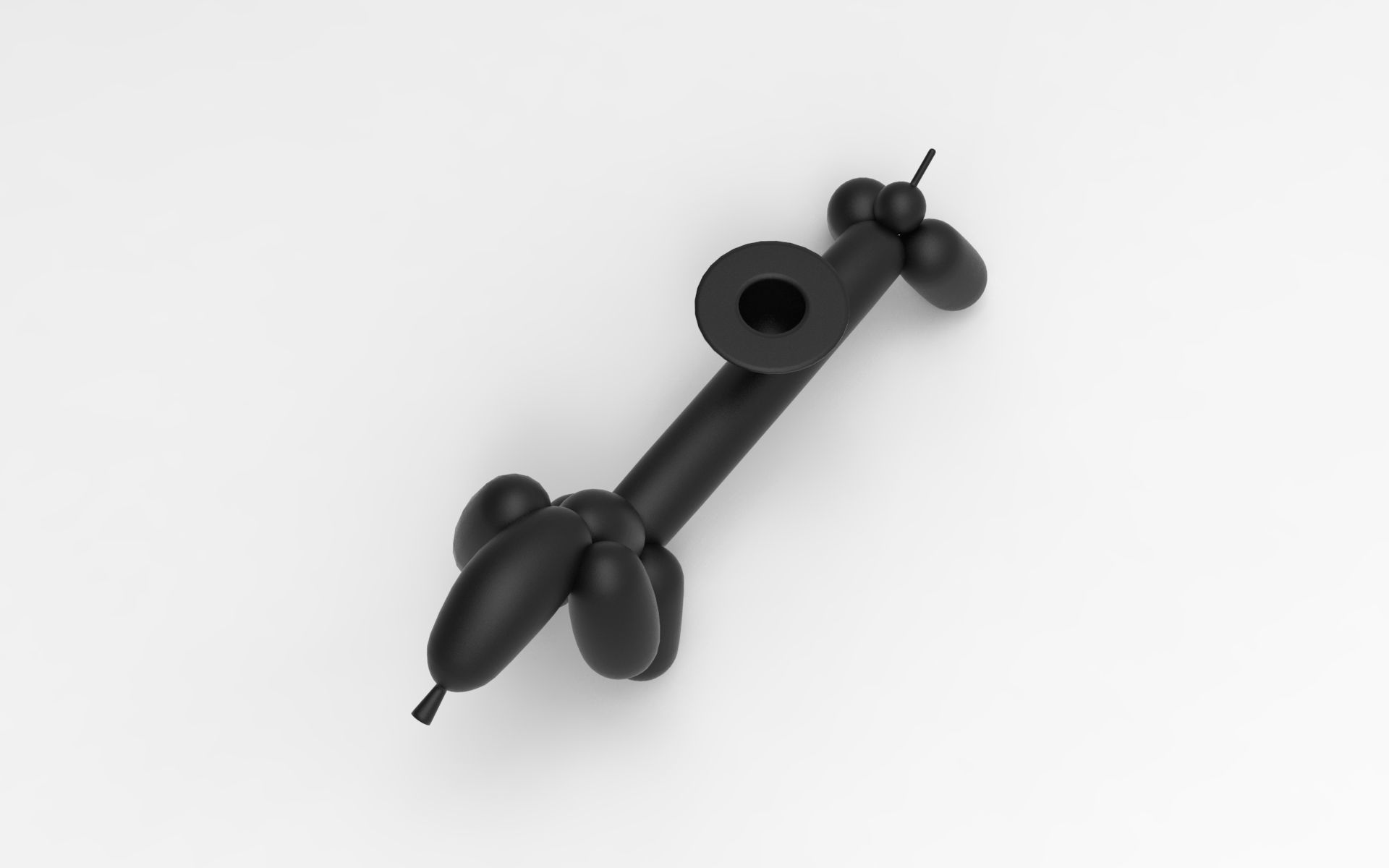 Can Dog Low-poly 3D model_4