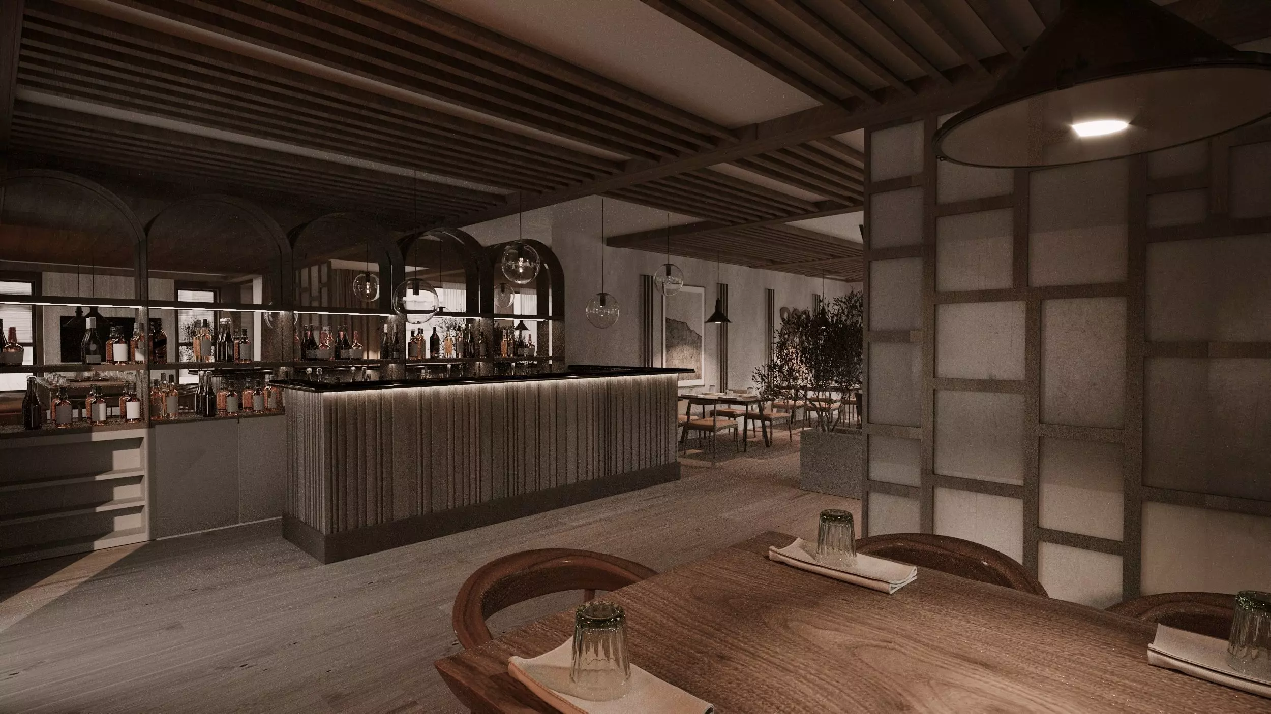 coffee shop 3D model_0