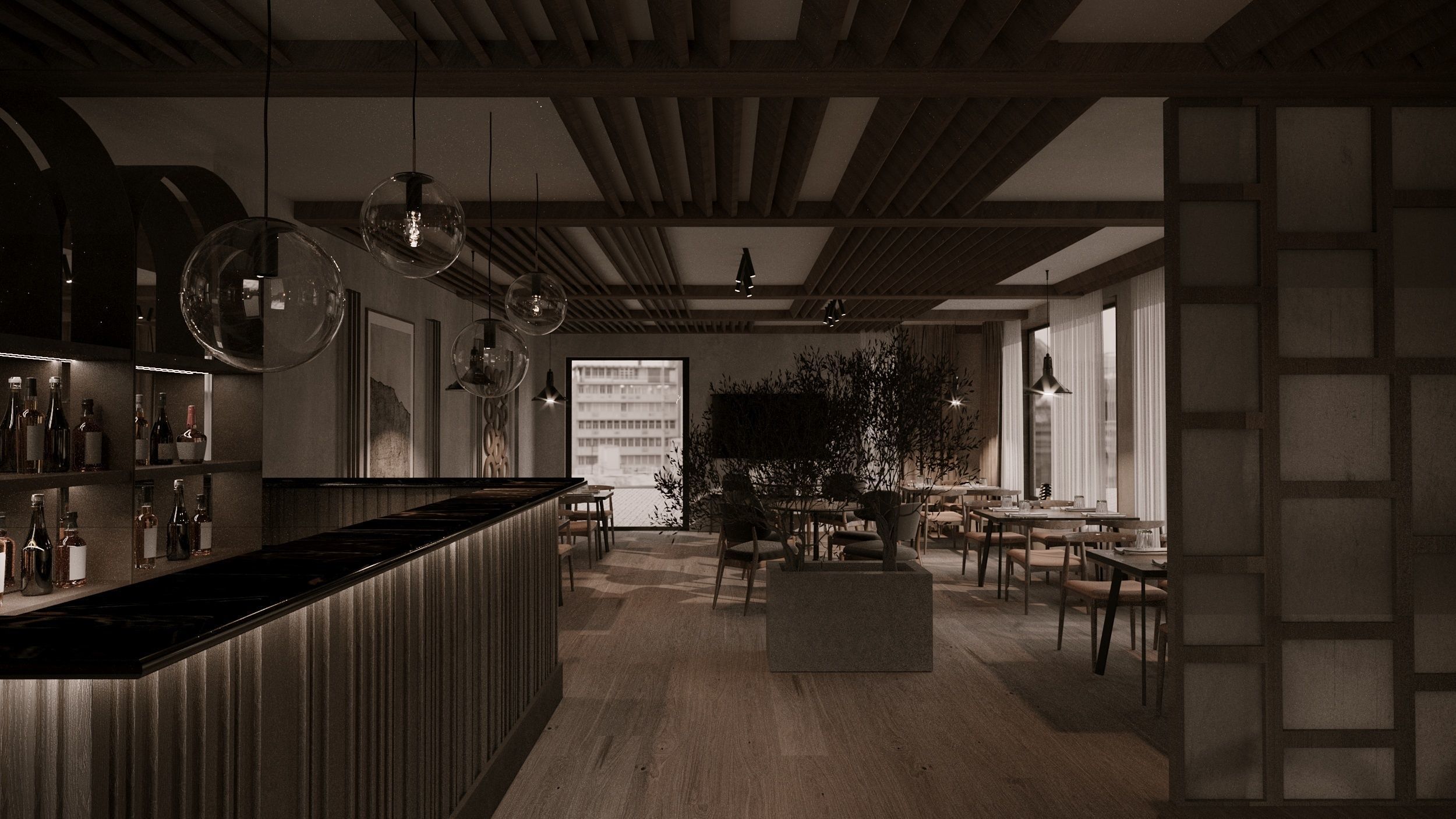 coffee shop 3D model_5