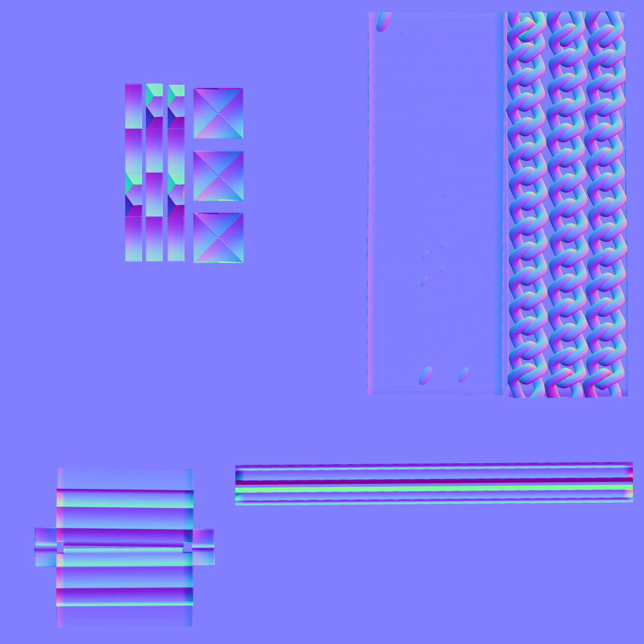 Gold Bracelet Low-poly 3D model_10