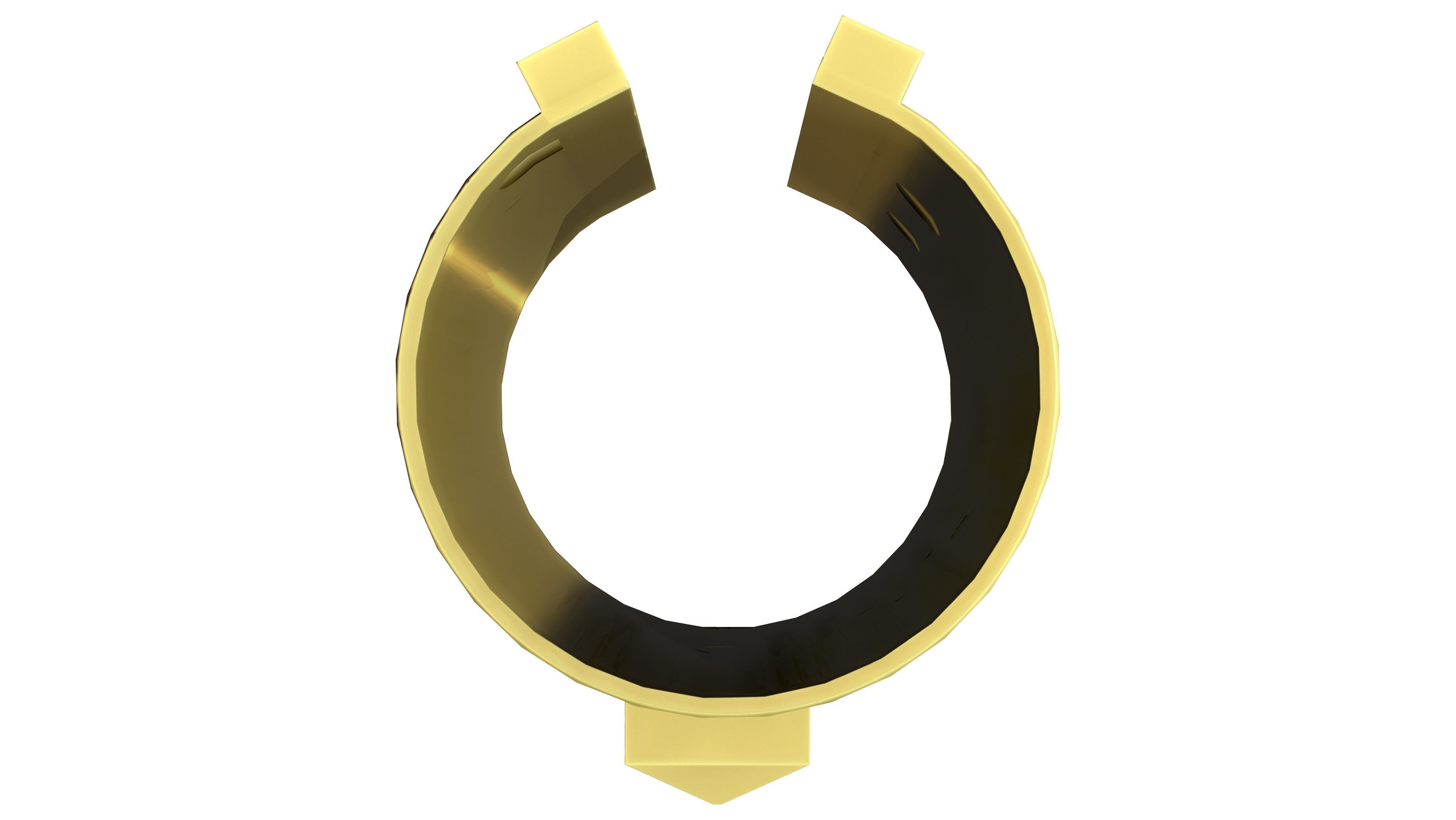 Gold Bracelet Low-poly 3D model_5