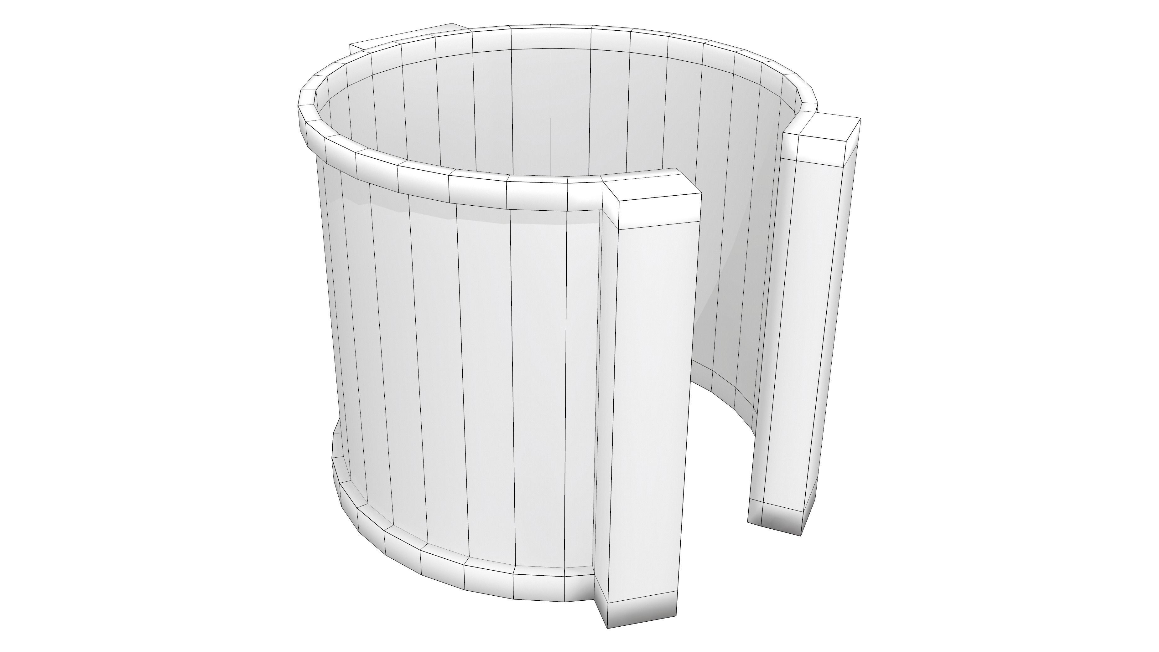 Gold Bracelet Low-poly 3D model_7