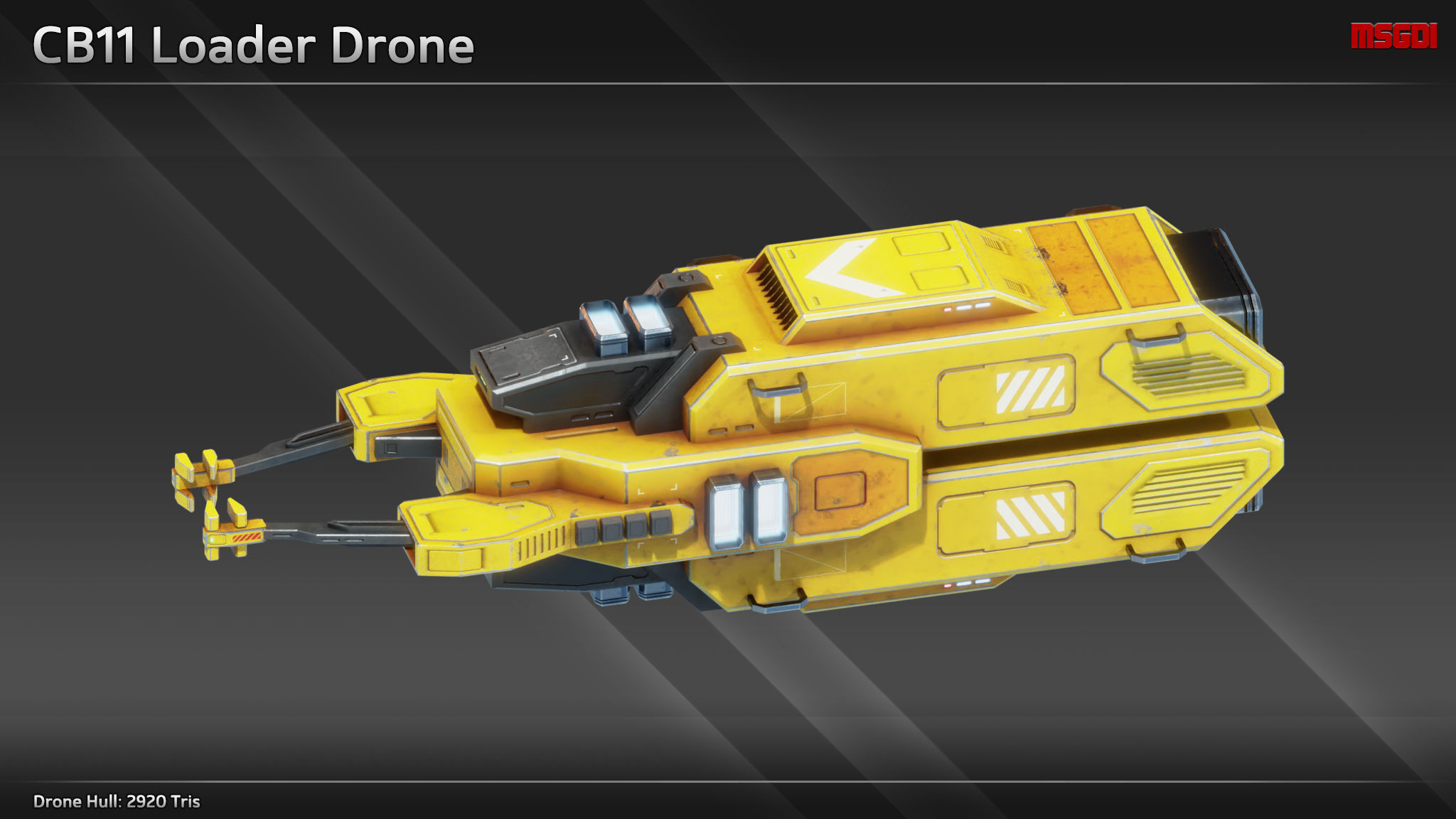 Spaceship CFS113 Superfreighter Low-poly 3D model_4