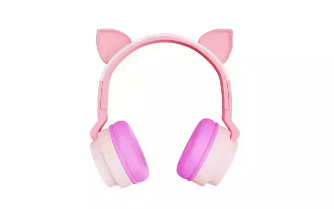 Headphones 3d rendering design for product mockup purposes