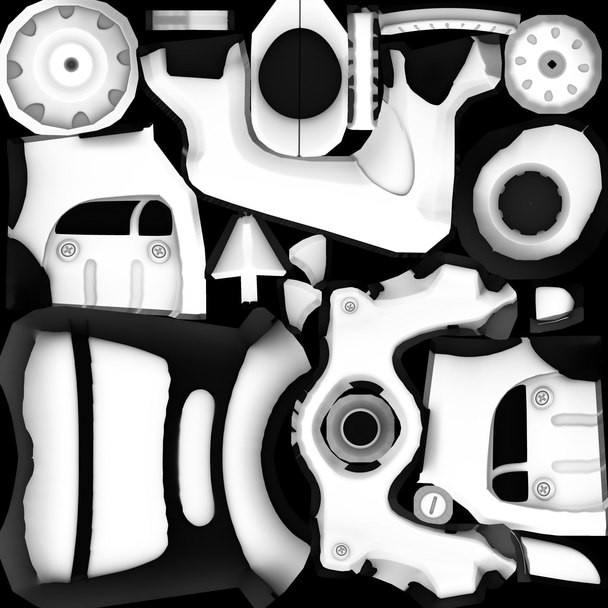 Water Gun Cartoon Soaker VR AR Low Poly Low-poly 3D model_13