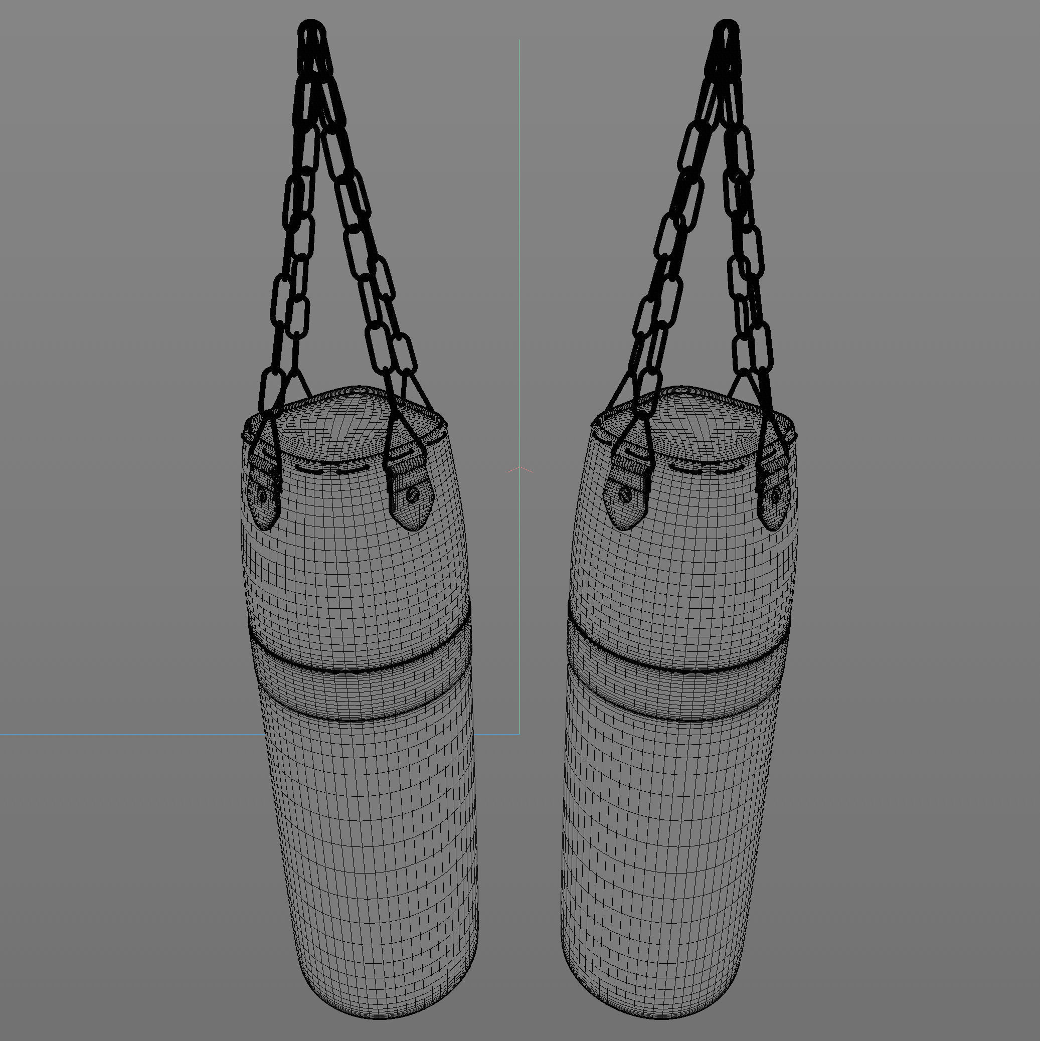 Punching Bags Worn New 3D model CGTrader