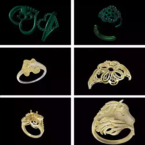 Women Ring 3dm stl render details 3D print model