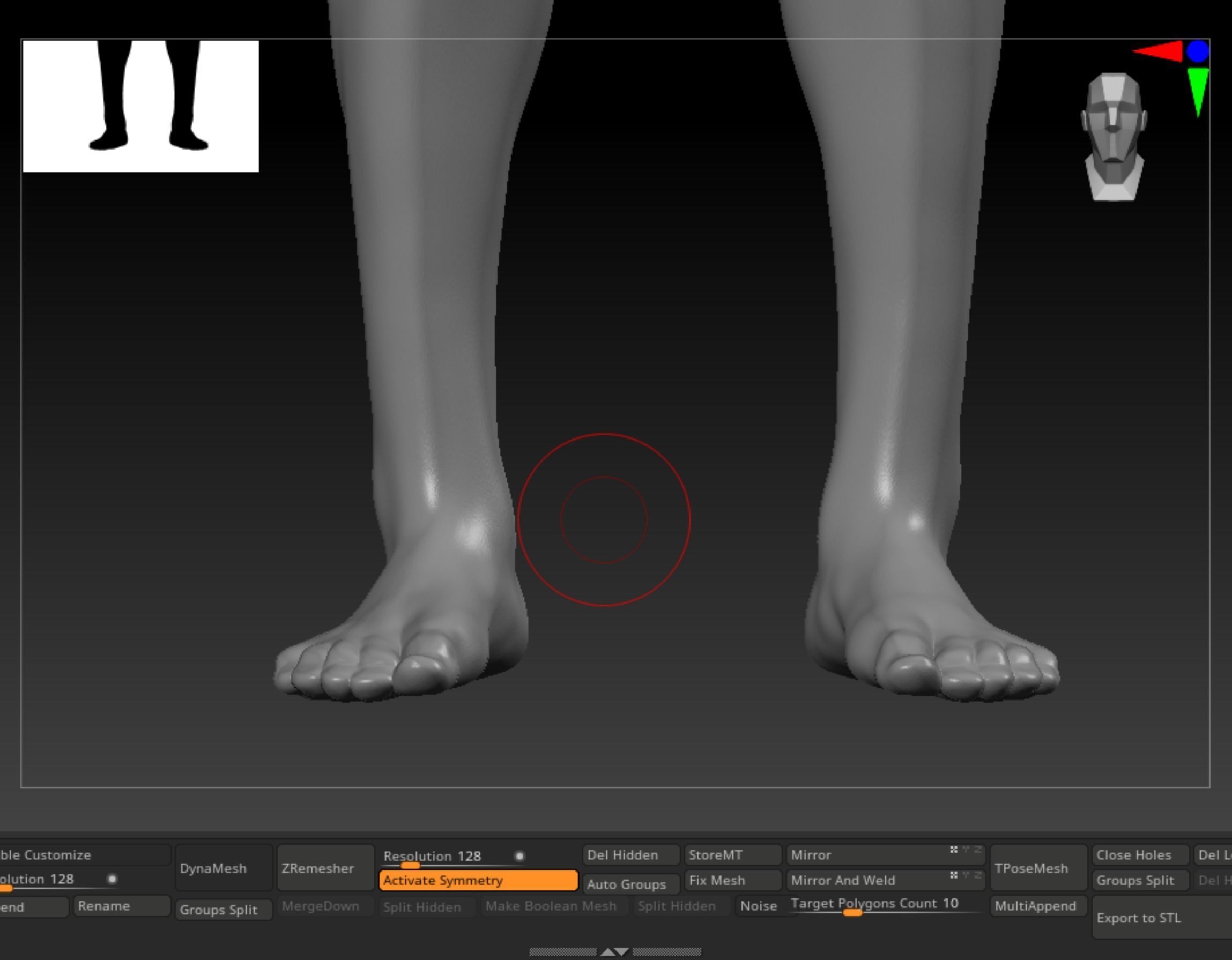 Highly detailed nude woman base pose for 3D printing 3D print model_6